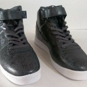 Fila Authentic Men's Hi Top Sneakers Gray Snake Size 10